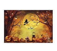 QXDZSW Happy Halloween Backdrop Horror Moon Pumpkin Witch Castle Little hotography Background Party Decor