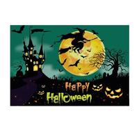 QXDZSW Happy Halloween Backdrop Horror Moon Pumpkin Witch Castle Little hotography Background Party Decor