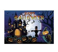 QXDZSW Happy Halloween Backdrop Horror Moon Pumpkin Witch Castle Little hotography Background Party Decor