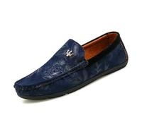 QXDZSW Men's Shoes Casual Personality Loafers Breathable Slip on Orange Yellow Driving Shoes