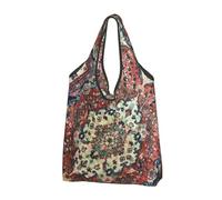 QXDZSW Shopping Bag Women's Portable Grocery Bag Bohemian Ethnic Style Carpet Hand Tote Shopping Bag