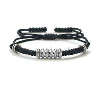 QXDZSW Trendy Yellow Woven Bracelets Black White Multicolor Tibetan Bracelet Alloy Accessories for Women Man Handmade Rope