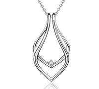 QXDZSW Zircon Crystal Ring Holder Necklace Women Wedding Pendant Necklaces Choker Geometric Ring Keeper Chain Jewelry Collier