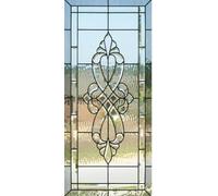 qxdzzj European Style Retro Glass Film,Electrostatic Frosting,Adhesive Free Art Painting,Privacy Protection, Window Film, Stained Glass