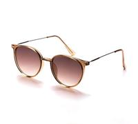 QXEYEGLAS Retro Round Reading Sunglasses 1.5 for Women, Vintage Oval UV400 Protection Tinted Sun Readers, Suitable for Outdoor Reading