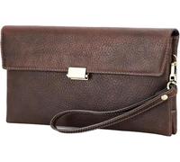 QXHSSM Genuine Leather Clutch Wallet Wristlet for Men Women Handmade Retro Magnetic Lock Multi Pockets RFID Large Capacity