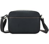 QXHSSM Men's Genuine Leather Crossbody Bag Small Retro Shoulder Bag with Large Capacity & Zipper Wallet(Black)
