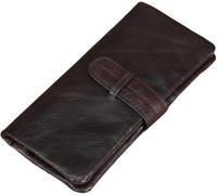 QXHSSM Retro Genuine Leather Bifold Wallet for Men RFID Blocking Classic Slim Design Card Holder(Long)