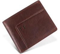 QXHSSM Retro Mens Genuine Leather Wallet Gift Boxed with Engraved Card Set Perfect Male Special Days Gift