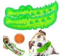 QXHSSM Slow Feed Chew and Fetch Crocodile Interactive Dog Slow Feeder Puzzle Toy Alligator Treat Dispensing Dog Toys(L2PCS)