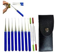 Qxiao 12Pcs Broken Key Extractor Kit Hook & Needle Tools for Removing Snapped Keys 0.2-0.4mm Tap Extractor Set Removal Hooks Lockpick Car Key Removal Tool Kit with Storage Case Universal Repair Kits