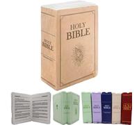 Qxiao Bible Pillow Cozy Faith Bible Plush Pillow That Opens Christian Holy Stuff Religious Party Favors Gifts Home Book Shape Plush Toy for Adults Kids Christening Easter Christmas Holiday