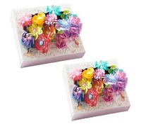 Qxiao Bloom Joy Magic Petal Flower Kit BloomJoy Magic Petal Flower Art Kit DIY Colorful Bouquet Toys Fantasy Art-Magical Flowers Paper Flowerkit Dyed Flowers Paper Art DIY Materials Gift for Kids