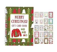 Qxiao Card Book DIY Spiral Bound Gift Card Book Merry Christmas College Survival Gifts Cards Books Holder Greeting Cards Album Keeper DIY Personalized Xmas Gifts for Friends Students Family