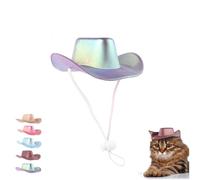 Qxiao Cat Cowboy Hat - Adjustable, Classic Western Style - Purple, Blue, Rose red, Khaki - Approx. 4 x 11 cm