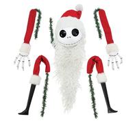Qxiao Christmas Tree Topper Snowman Hugger Funny Christmas Tree Topper Decoration Novelty Plush Elk Santa Claus Snow Monster Hugger with Smiling Christmas Holiday Winter Home Party Decorations