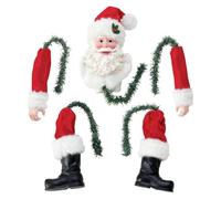 Qxiao Christmas Tree Topper Snowman Hugger Funny Christmas Tree Topper Decoration Novelty Plush Elk Santa Claus Snow Monster Hugger with Smiling Christmas Holiday Winter Home Party Decorations
