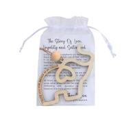 Qxiao Friendship Elephant Ornament for Sisterhood Wooden Elephant Christmas Ornament with Story Sisterhood Elephant Ornament for Women Tribe Hanging Charms Christmas Tree Valentines Decorations