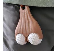 Qxiao Golf Ball Testicle Sac Holder The Ultimate Gag Golfer Gift Portable Golf Holder For Golf Lovers With Carabiner Golf Themed Party