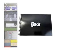 Qxiao Graffiti Sketchbook:200lb Recycled Paper Bare Graffiti Sketchbook with 180 Real Cityscapes Cool Sketch Pad for Kids Adults No Bleed Paper Pro-Grade Street Art Workbook for Beginners & Artists