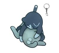 Qxiao Mischief Cat Interactive Keychain Funny Wiggling Cat Keychain 3D Rotating Catballs Fidget Toy Key Chain Spoof Cats Eggs Hanging Ornaments Sensory Toy Gift for Cats Lovers and Introverts