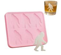 Qxiao Monster Ice Mold Bigfoot Icemold 6 Cavity Silicone Ice Cube Tray Funny Silicone Popsicle Molds 3D Sasquatch Shape Food Grade Freezer Safe Molds Party Drinks & DIY Icecube Tray Easy Release