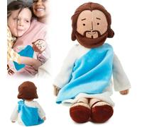 Qxiao My Friend Jesus 11.8 Inch Religious Christ Smiling Jesus Toys Classic Savior Stuffed Plush Doll Religious Celebrations and Easter Party Favors for Boys and Girls