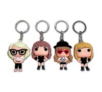 Qxiao Taylor 3D Silicone Figure Keychain Singer - Creative Car Backpack Accessories Music Inspired Christmas Birthday Gift for Kids & Adults Fans