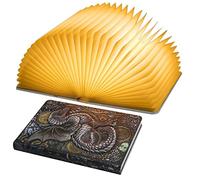 QXMGCBOK 3D Embossed Book Night Light, Folding Book Lamp,Decorative Faux Books Decor for Office, Book Lovers Unique Gifts for Men woman children (Dragon 21.5 * 14.7 * 2.3cm)
