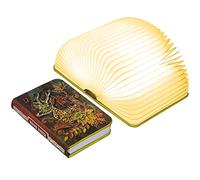 QXMGCBOK 3D Embossed Book Night Light, Folding Book Lamp,Decorative Faux Books Decor for Office, Book Lovers Unique Gifts for Men Woman Children (Elk 12.5 * 8.5 * 2 cm)