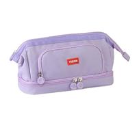 Qxmiguel Pens Bag Big Capacity Pencil Case Pouch Pen Cases Simple Stationery Bag School College Office Organizer for Teens Girls Adults Student Stationery Supplies(Lila)