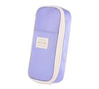 Qxmiguel Pens Bag Large Storage Pencil Case with Zipper Stationery Bag for Teen Big Capacity Pouch Organizer for Office Travel Holder Box Stationery Supplies(Lila)