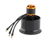 QXMotor 50mm EDF 12-Blade Ducted Fan with QF26115000KV 34S Brushless Motor, High Efficiency, Excellent Power Supply for RC Airplanes - Counter ClockWise (CCW)