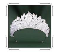 QXMYOO Elegant Rhinestone Crown for Women 3" Wedding Tiara Crystal Princess Crowns for Sweet 16 Birthday Quinceanera Coronas Para 15 Años, 1 Count (Pack of 1), Metal Rhinestone