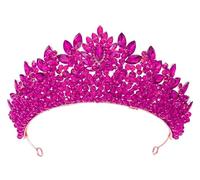 QXMYOO Elegant Rhinestone Crown for Women 3" Wedding Tiara Crystal Princess Crowns for Sweet 16 Birthday Quinceanera Coronas Para 15 Años, 1 Count (Pack of 1), Metal Rhinestone