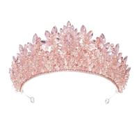 QXMYOO Elegant Rhinestone Crown for Women 3" Wedding Tiara Crystal Princess Crowns for Sweet 16 Birthday Quinceanera Coronas Para 15 Años, 1 Count (Pack of 1), Metal Rhinestone