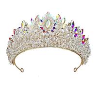 QXMYOO Elegant Rhinestone Crown for Women 3" Wedding Tiara Crystal Princess Crowns for Sweet 16 Birthday Quinceanera Coronas Para 15 Años, 1 Count (Pack of 1), Metal Rhinestone