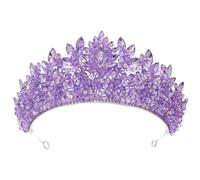 QXMYOO Elegant Rhinestone Crown for Women 3" Wedding Tiara Crystal Princess Crowns for Sweet 16 Birthday Quinceanera Coronas Para 15 Años, 1 Count (Pack of 1), Metal Rhinestone