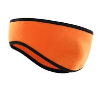 QXPDD Ear Warmers Headband, Winter Fleece Earmuffs Headbands for Women and Men, Cold Weather Cycling Earmuffs Running Headband Winter Ear Covers Sweatband Ski Sport Headband,Orange