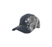 QXPDD Unisex-Adults Baseball Cap, Black - Chinese Dragon Embroidery, Retro Style, Adjustable Fit