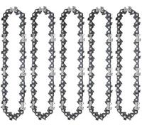 Qxryzp 1/4 Chain 4/6/8 Inch, for Mini Steel Chainsaw Chains Electric Chainsaws Accessory Replacement 1211 Chainsaw Chain Replacement(Black 5pcs 4 inch Chain)