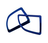 Qxryzp 1 Pair Blue Stainless Steel Car Console Air Outlet Vent Cover Trim, for Toyota, for Corolla 2014 2015 2016 2017 Car Air Vent Trim