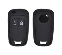Qxryzp 2 Buttons Silicone Key Cover Car Key Case, for Opel, for Vauxhall, Insignia, Astra J, Zafira, Corsa D E, Mokka A, Meriva, Karl, Cascada, Adam Car Key Case(Black)