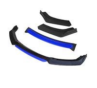 Qxryzp 3 Pcs Accessories Car Front Bumper Lip Diffuser Body Kit Spoiler, for Opel, for Vauxhall, Astra J Black Front Spoiler Lip(4pcs+Blue)