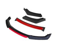 Qxryzp 3 Pcs Car Accessories Front Bumper Lip Diffuser Body Kit Spoiler, for Opel, for Vauxhall, Insignia 2009 2010 2011 2012 2013 Black Front Spoiler Lip(4pcs+Red)