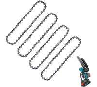 Qxryzp 3Pcs 16 Inch Chainsaw Chains, for Mini Chain Replacement Cordless Handheld Chainsaws Low-Kickback Small for Blade Tree Trimming and Wood Chainsaw Chain Replacement(Black 4 Pcs 6in)