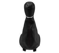 Qxryzp 5/6 Speed Gear Shift Knob, for Seat, for Leon 1M1 for Toledo MK2 Gaiter Boot Cover Collar 1998-2000 2001 2002 2003 2004 2005 2006 Gear Shift Knob(Black 5 Speed)