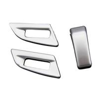 Qxryzp ABS Chrome Middle Console Side Air Condition Vent Outlet Cover Trim Sticker, for Peugeot 4008 2017 2018 Car Styling Car Air Vent Trim(ABS silver)