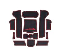 Qxryzp Car Door Groove Mat, for T-ROC, 2018 2019 2020 Anti-Slip Rubber Gate Slot Pad Auto Interior Accessories Red Blue White Car Accessories(Red)