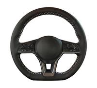 Qxryzp Car Steering Wheel Cover, for NISSAN, for X-TRAIL, for Qashqai, for Rogue, for Sport, for Kicks, for Micra, Leaf Leather Steering Wheel Cover(BLACK Yellow Thread)